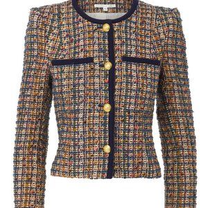 Veronica Beard Lars Tweed Jacket Multi-Color Size 4, NWT from Saks $848